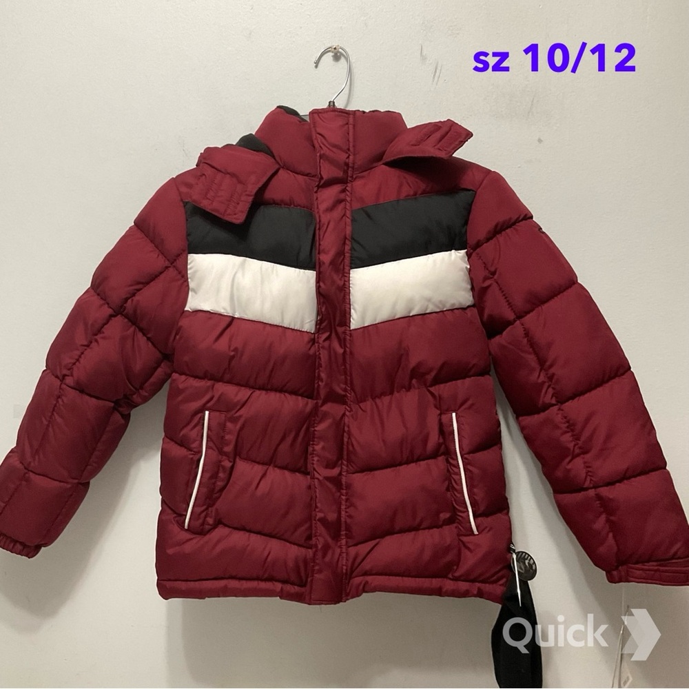 sz 10/12 - NWT CB Sports Big Boys Puffer Jacket & Hat Set